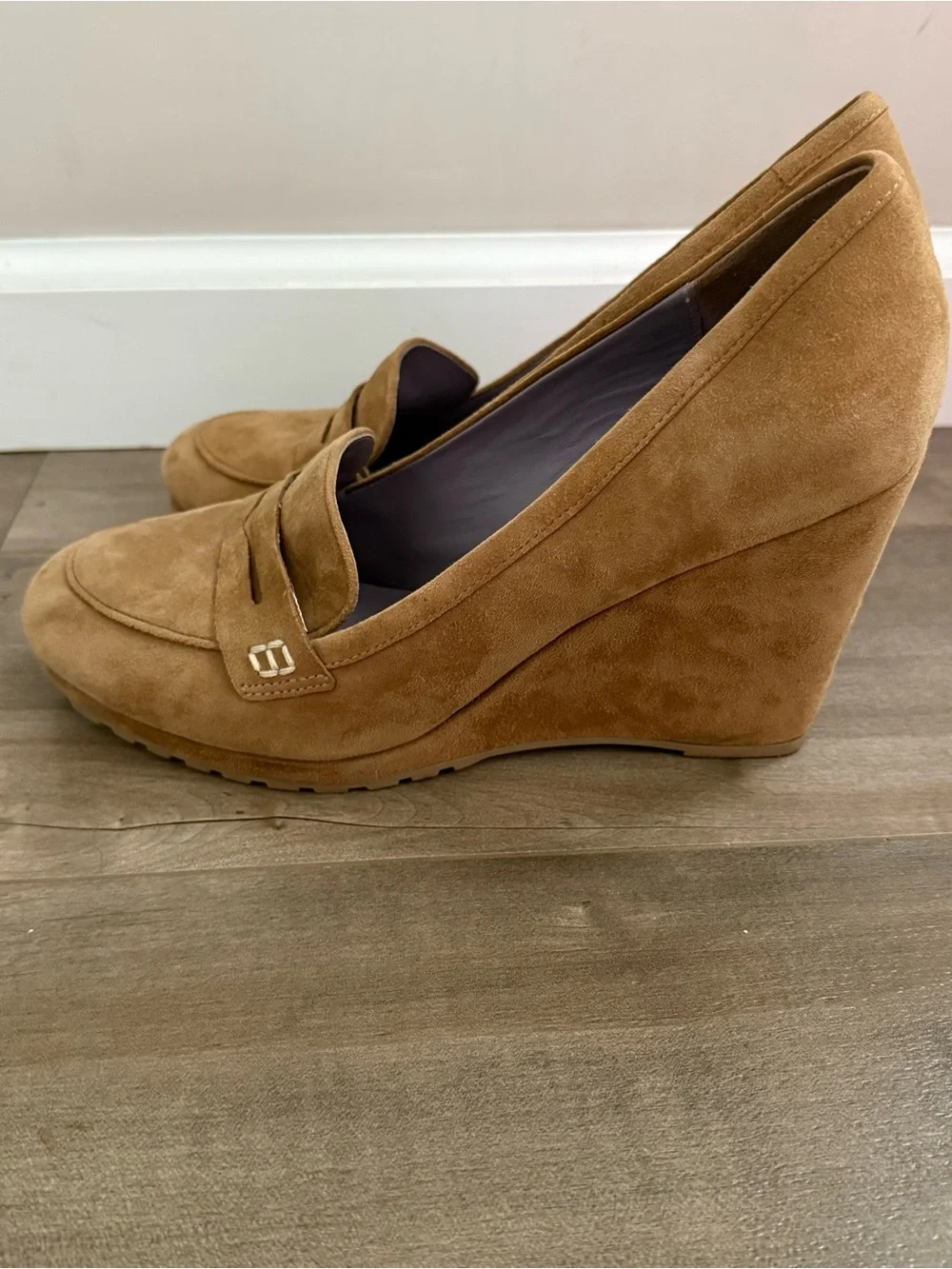 JBU Daffodil Shoes T-Strap Casual Flat 6.5 Brown Laser Cut Mary Jane Walking